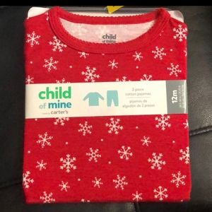 Carter's Christmas Snowflake Pajama Set- 12m